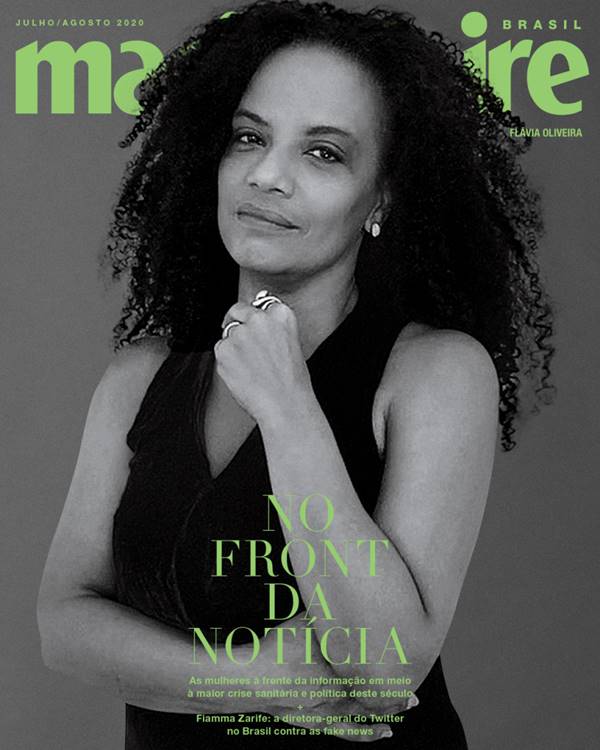 Flávia Oliveira na capa da Marie Claire