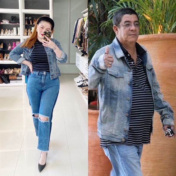 Julia Lourenço recria look do Zeca Pagodinho