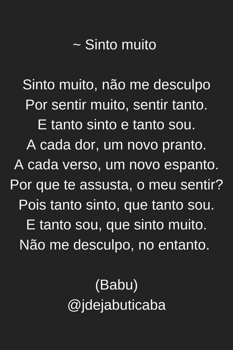 Poema de Babu Cunha