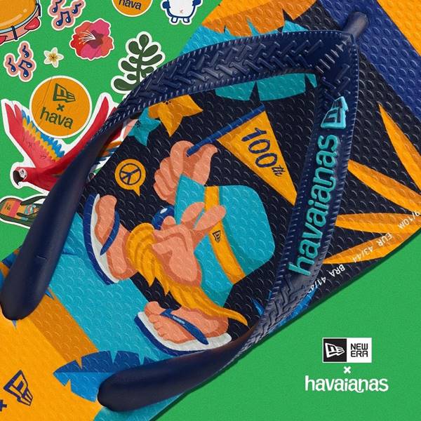 Arte com havaianas estampada