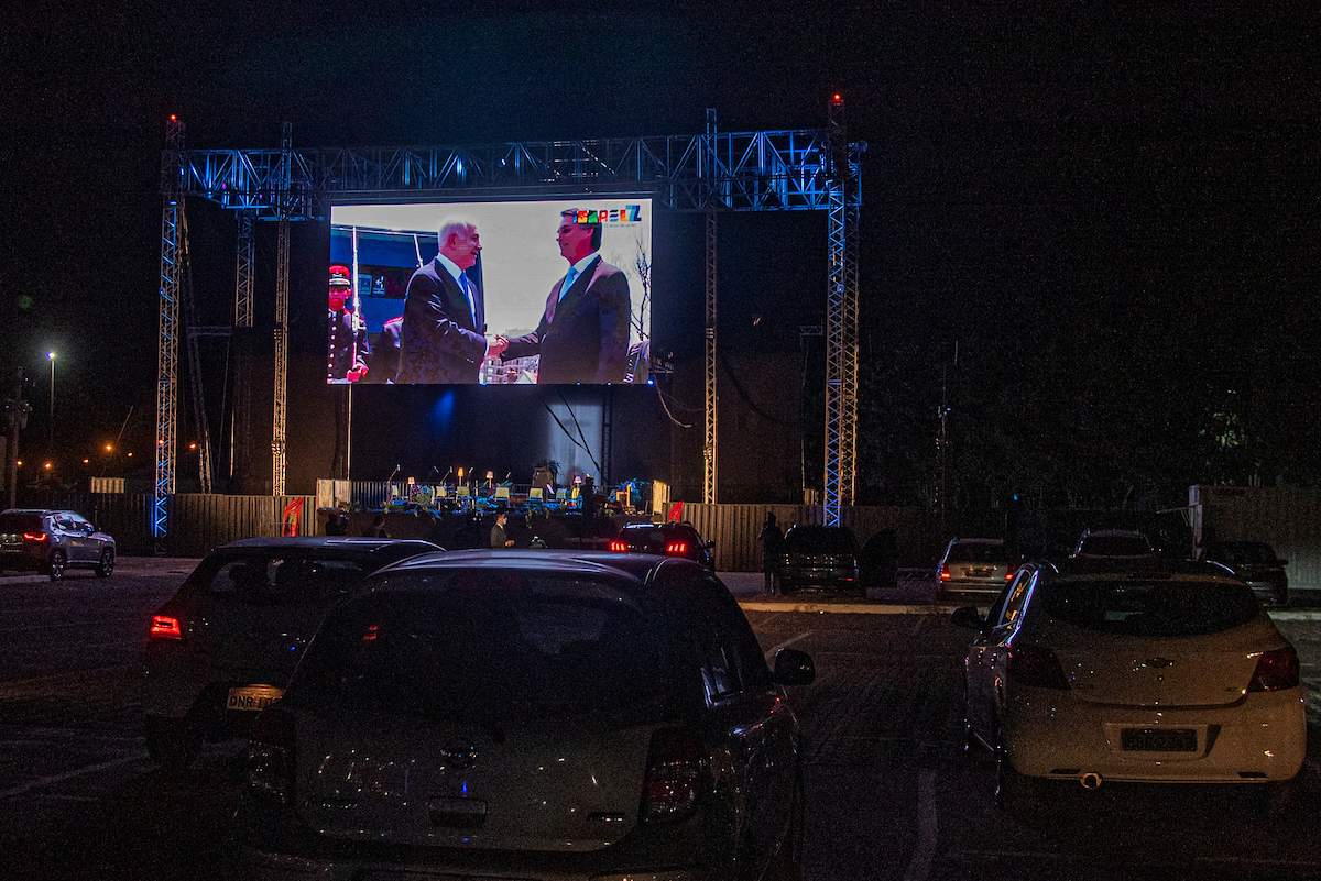 telão de drive-in