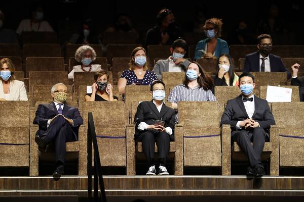 Sala de exibição de filme no no Festival de Cinema de Veneza de 2020