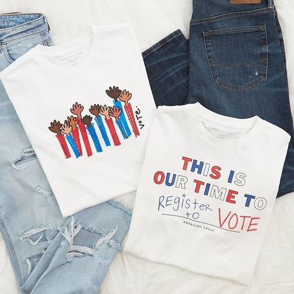 Camisetas da American Eagle "This is our time to"