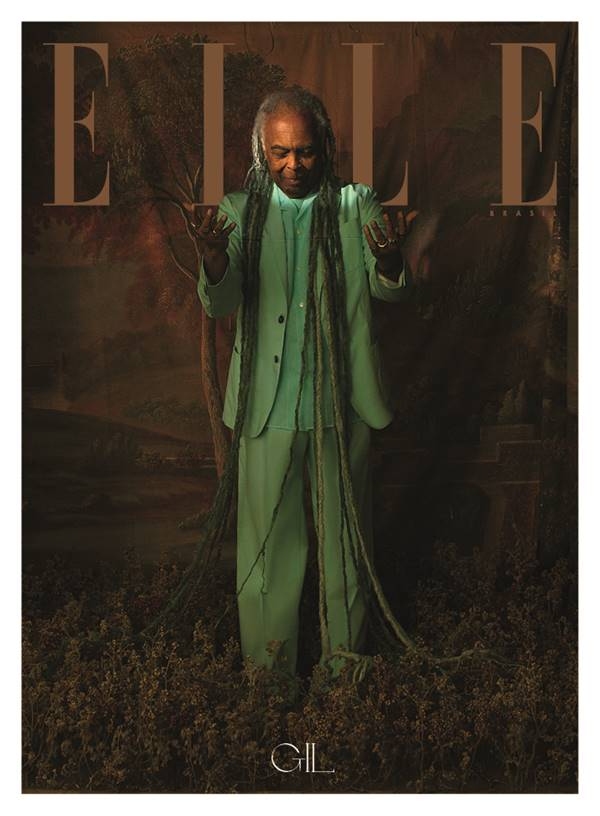 Gilberto Gil na capa da Elle Brasil