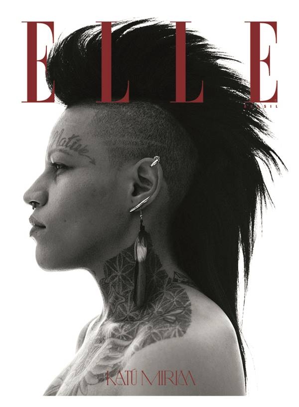 Katú Mirim na capa da Elle Brasil