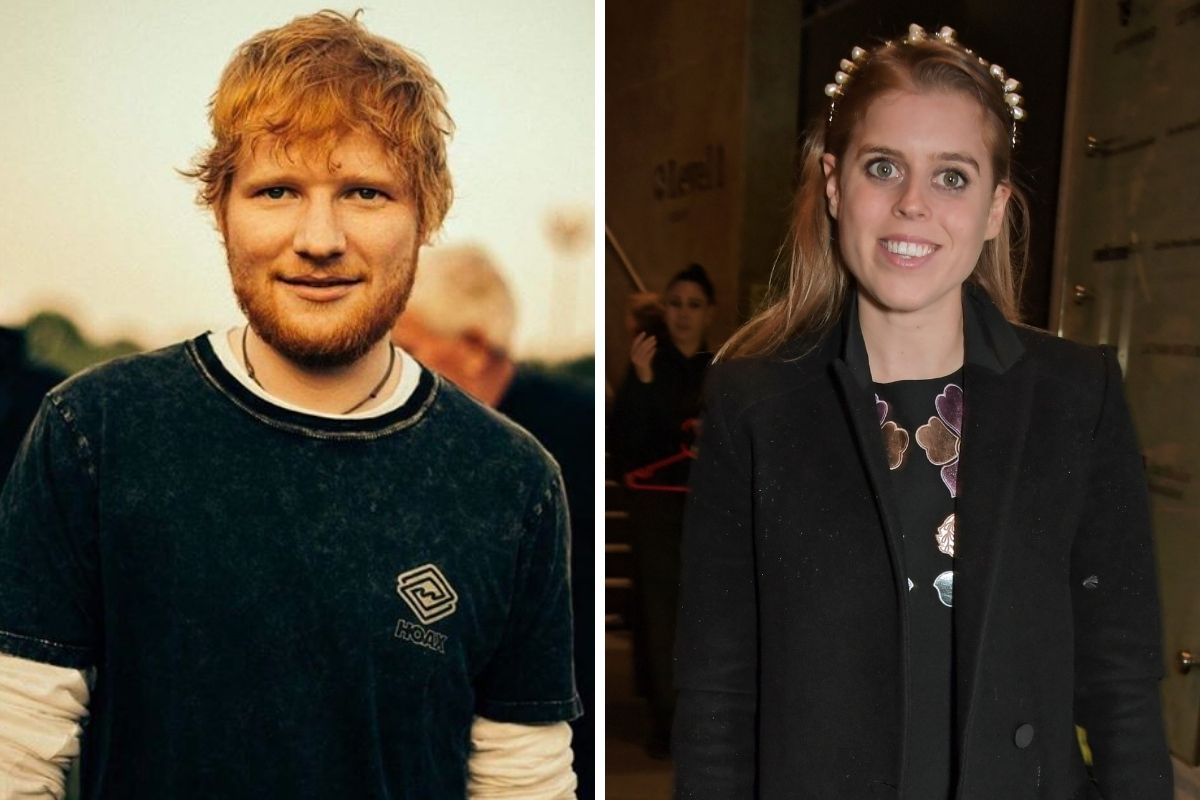 Agente de ed sheeran ofende princesa beatrice por cortar o rosto do cantor