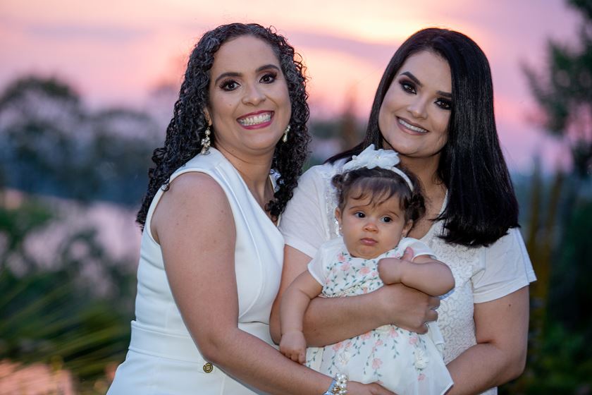 Ana Paula Alves, Edith França e a pequena Elisa