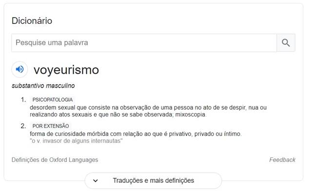 Definição voyeurismo Google