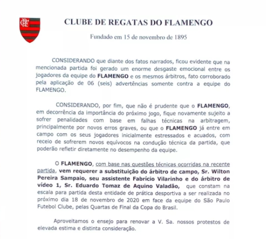 Flamengo documento