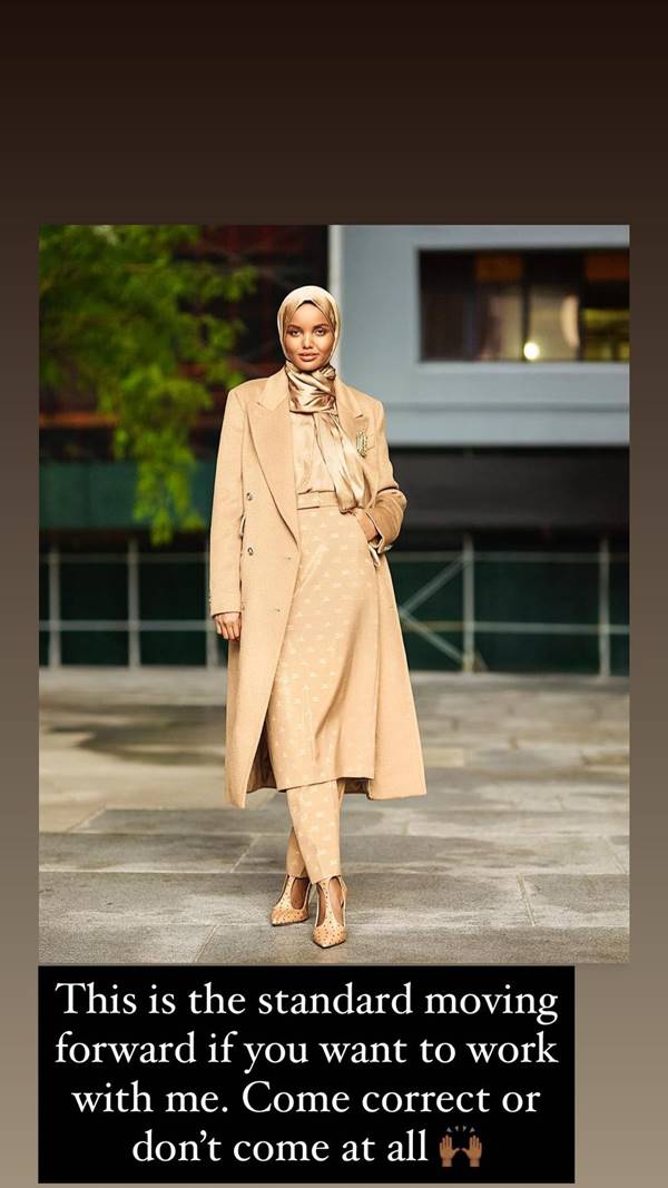 Publicação da modelo Halima Aden