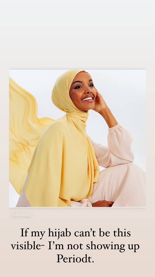 Publicação da modelo Halima Aden