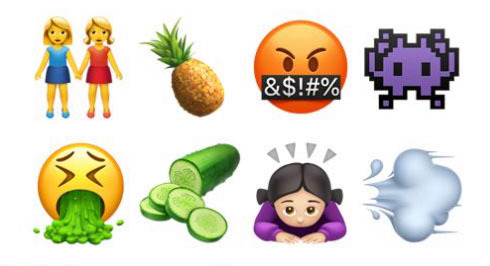 oito emojis do aplicativo whatsapp