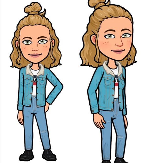 Avatare do bitmoji com peças da levi's