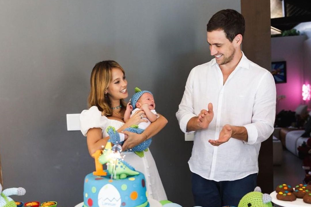 Luiza Vidal, Lucas Foresti e o filho Lorenzo