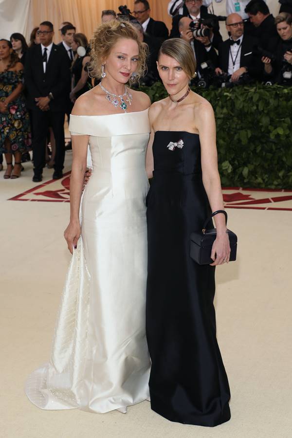 Uma Thurman e Gabriela Hearst no Met Gala 2018