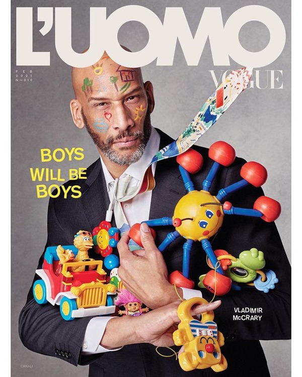 Vladimir McCrary na capa da Vogue L'Uomo