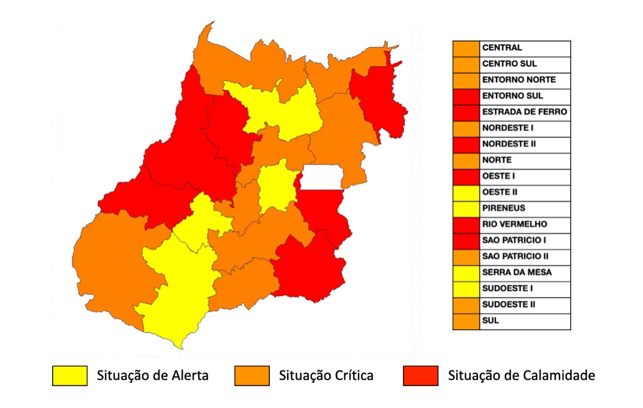 mapa de gravidade da covid-19 em goiás