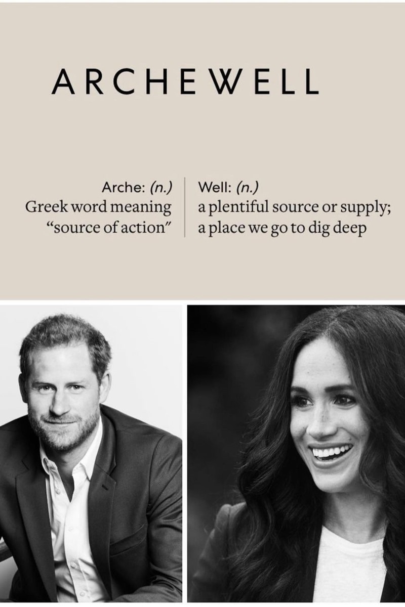 Lançamento do logotipo da Archewell - príncipe Harry e Meghan Markle