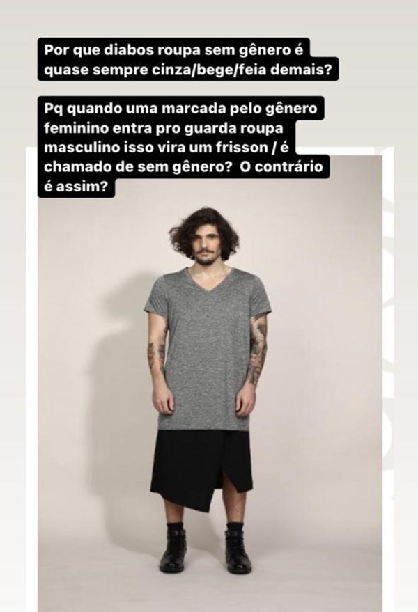 Comentário em rede social sobre coleção genderless da C&A