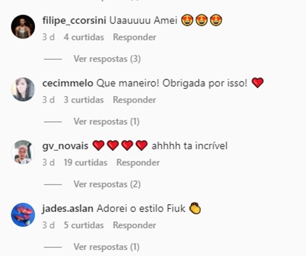 Comentário em rede social sobre coleção genderless da C&A