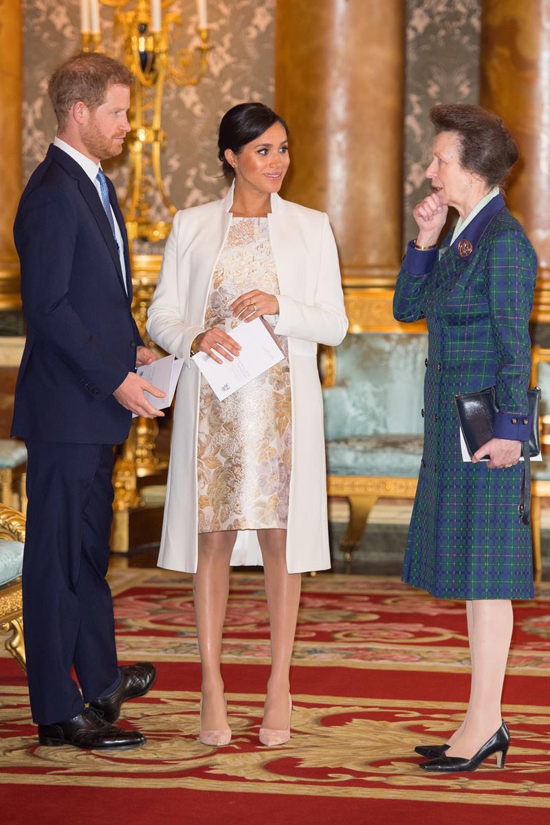 Príncipe Harry, Meghan Markle e princesa Anne