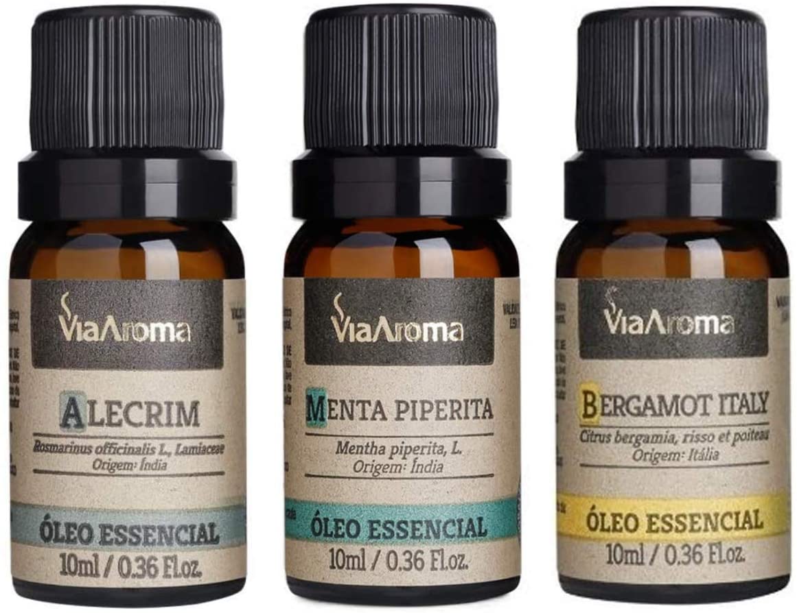 Kit de óleos essenciais para massagem e aromaterapia, da Via Aroma