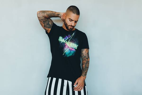 Maluma em campanha da Balmain