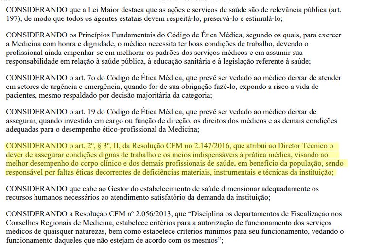 Carta de médicos do HRC