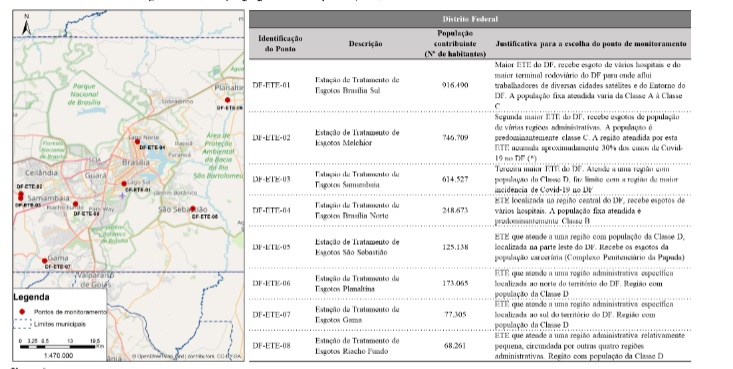 Estações de tratamento de esgoto monitoradas pela ANA