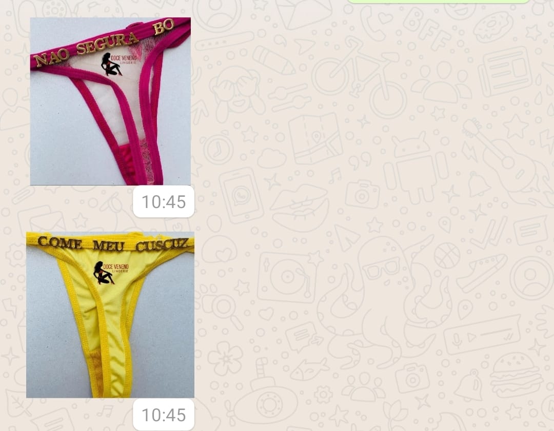 lingerie com bordões de juliette