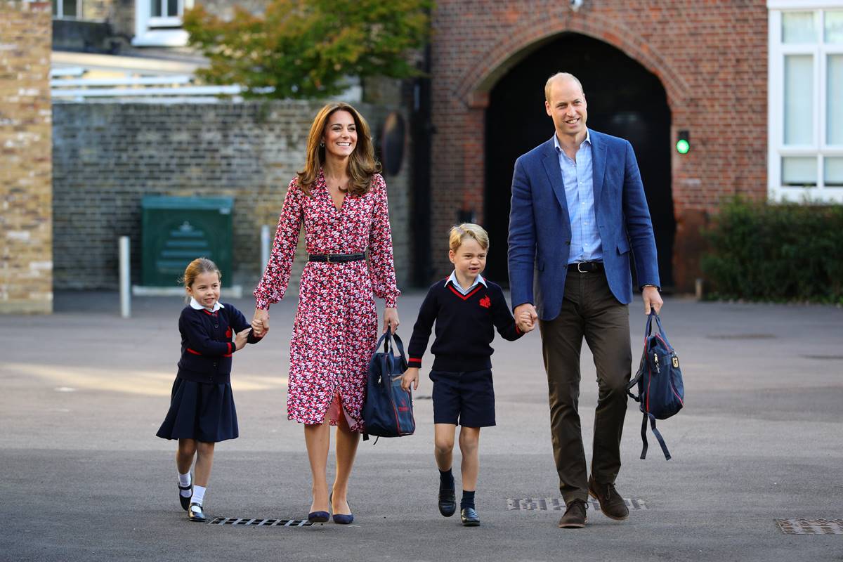 Princesa Charlotte, Kate Middleton, príncipe George e príncipe William