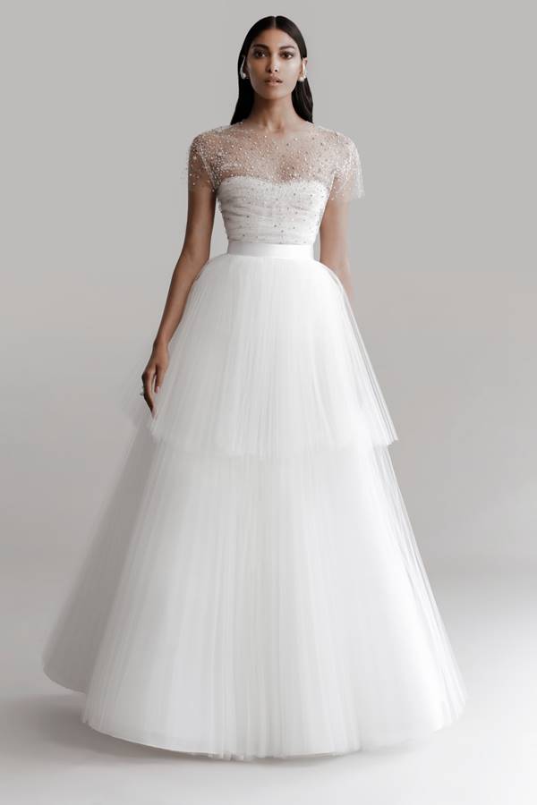 Vestido de noiva da coleção A Love Letter (Bridal 2022), da marca Prabal Gurung