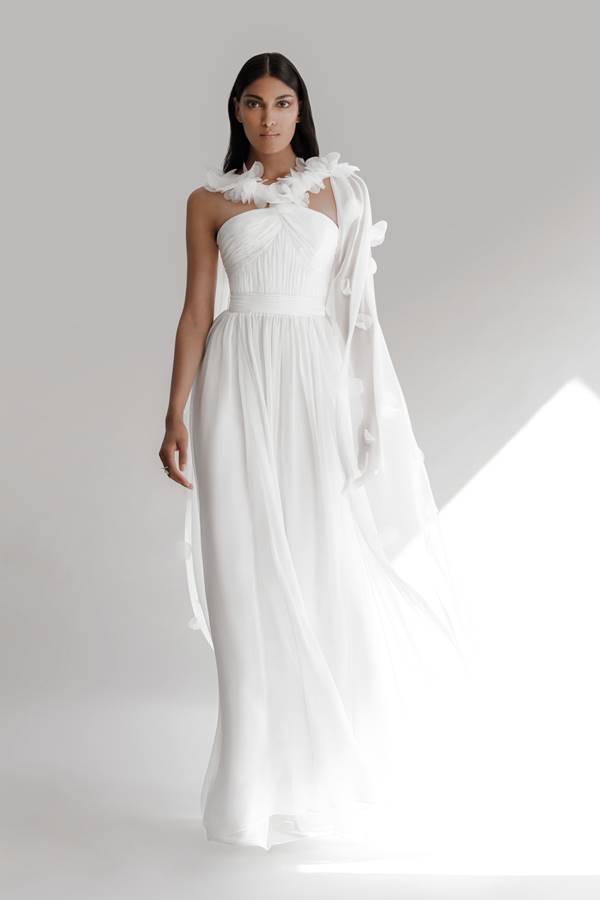 Vestido de noiva da coleção A Love Letter (Bridal 2022), da marca Prabal Gurung