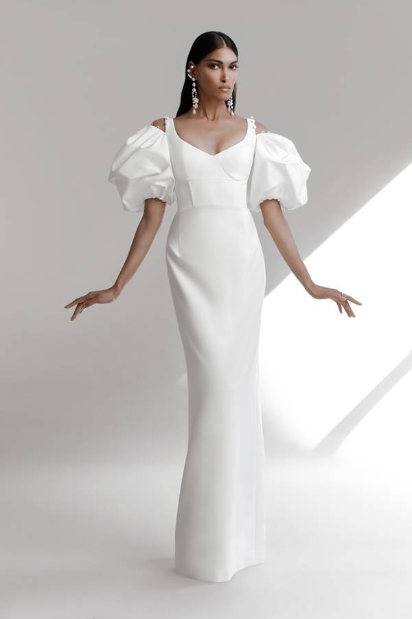 Vestido de noiva da coleção A Love Letter (Bridal 2022), da marca Prabal Gurung