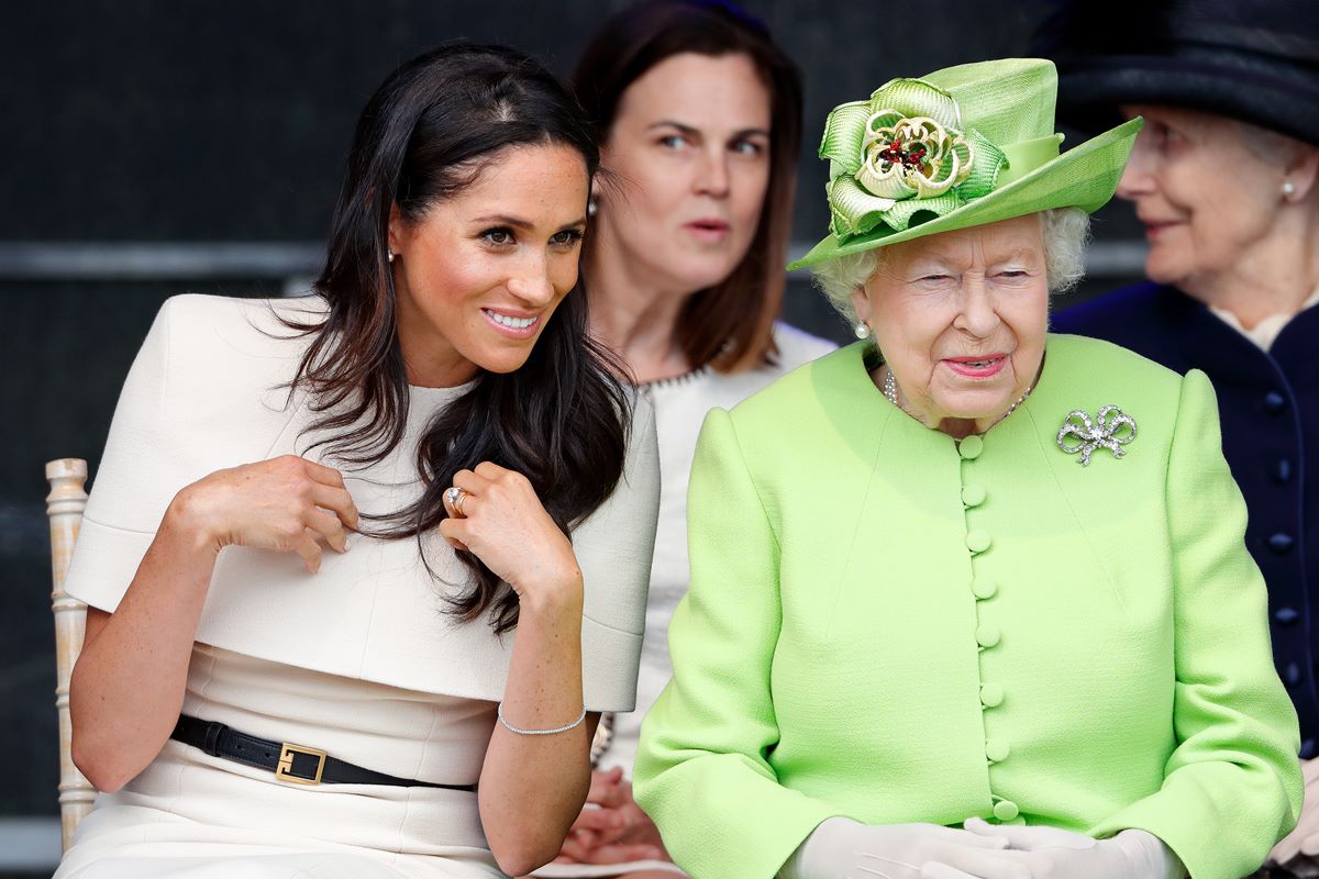 Meghan Markle e a rainha Elizabeth 