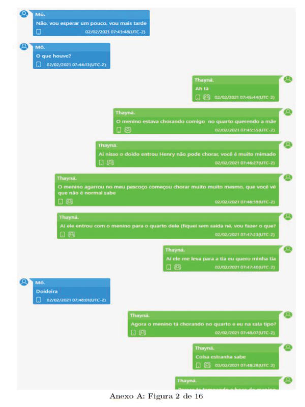 Conversas da babá de Henry com o noivo