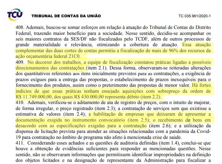 TCU aponta irregularidades em uso de verba da União pelo GDF