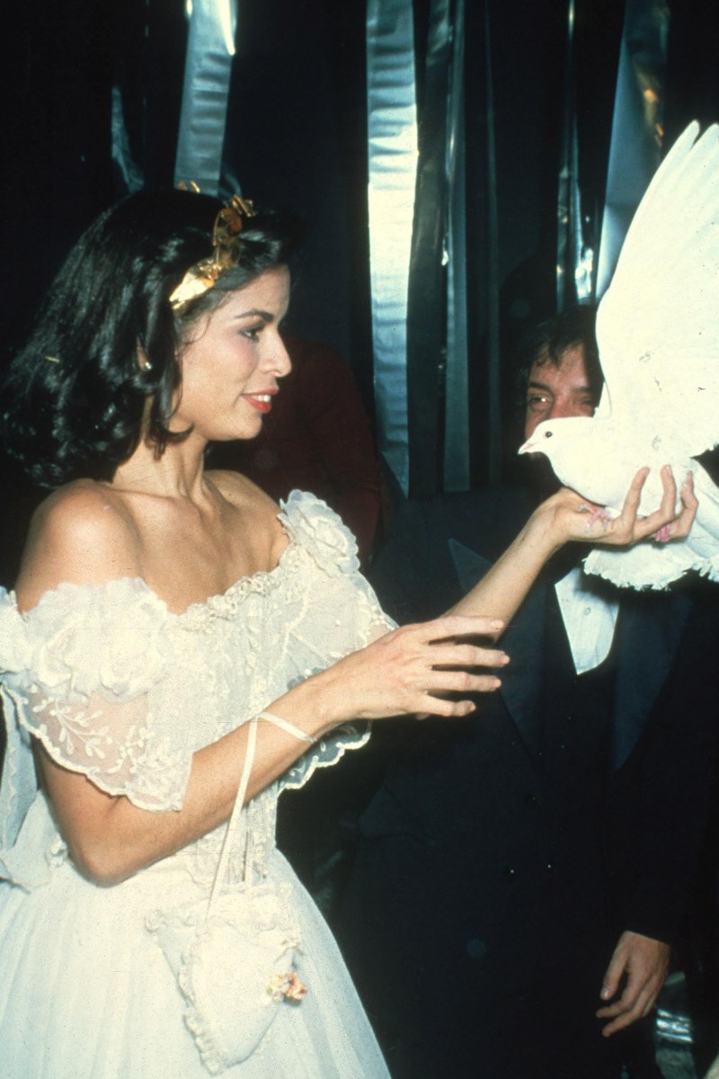 Atriz e modelo Bianca Jagger em uma festa no Studio 54, em 1997