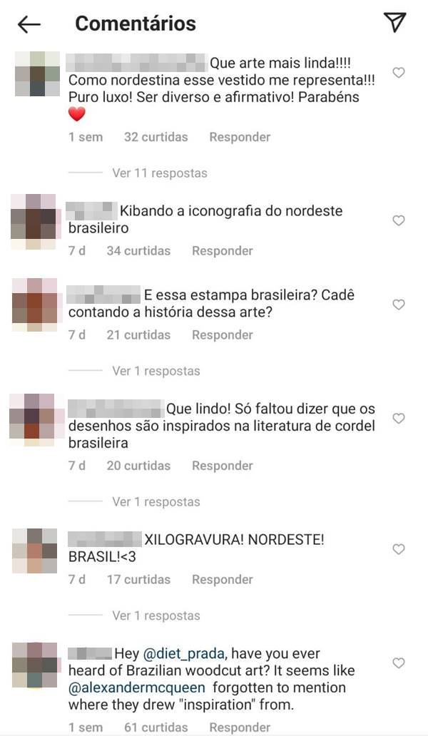 Captura de tela do Instagram