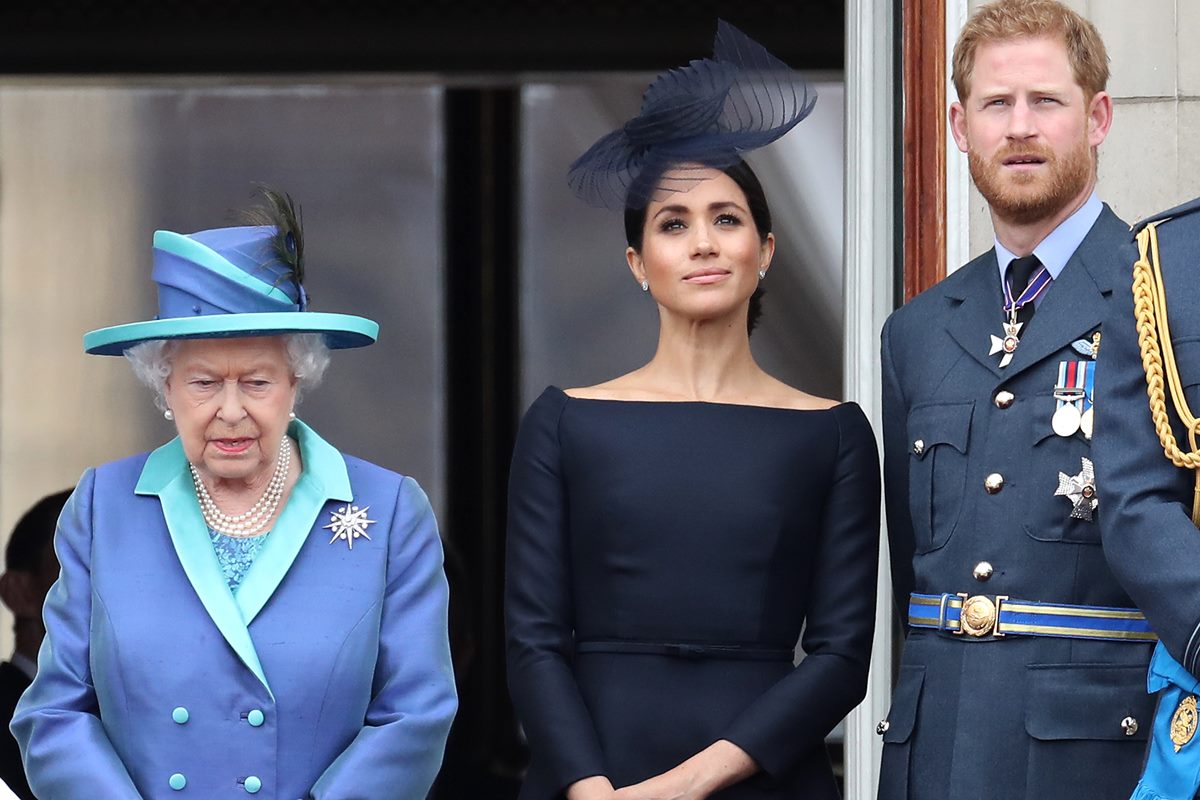 Rainha Elizabeth, Meghan Markle e príncipe Harry