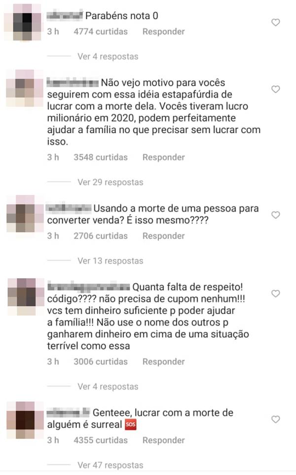 Comentários em post da Farm sobre Kathlen Romeu