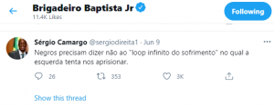 Comandante da Aeronáutica no Twitter