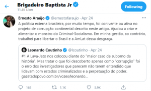 Comandante da Aeronáutica no Twitter