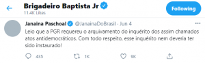 Comandante da Aeronáutica no Twitter