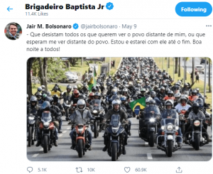 Comandante da Aeronáutica no Twitter