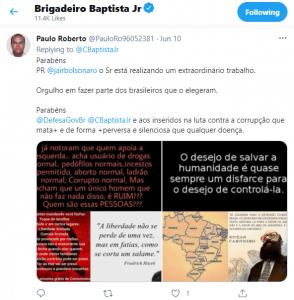 Comandante da Aeronáutica no Twitter