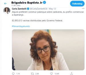 Comandante da Aeronáutica no Twitter