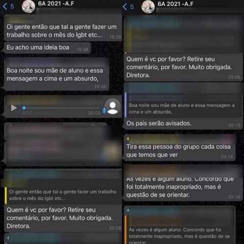 Criança hostilizada em grupo de WhatsApp