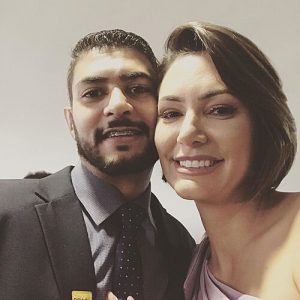 Diego Torres Dourado e sua irmã Michelle Bolsonaro