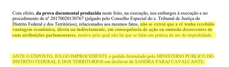 Justiça arquiva ação contra Sandra Faraj 